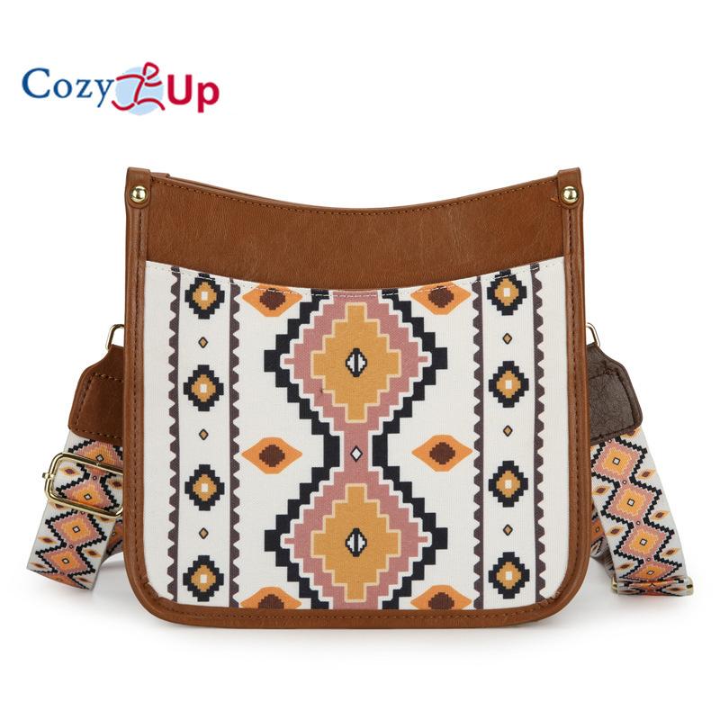 Женская сумка через плечо, сумка-мессенджер, сумка-тоут, ретро-хлопок и лен с принтом в богемном стиле, портативная женская сумка