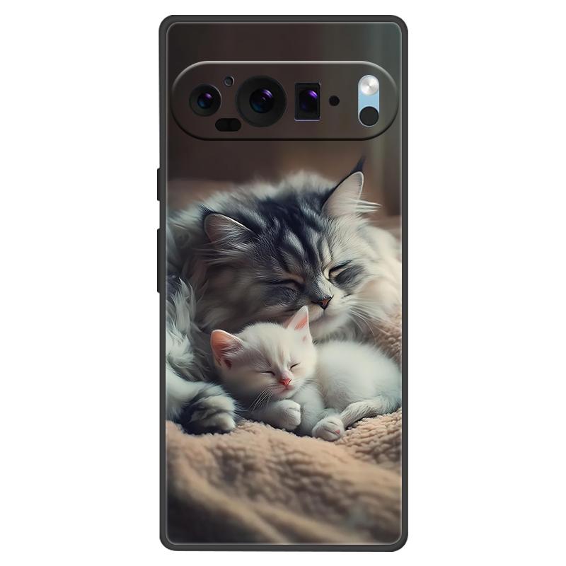 For Google Pixel 9 Pro XL Case Cool Painted Silicone TPU Soft Cover For Googe Pixel 9 9 Pro 8A Cases Black Protective Shells
