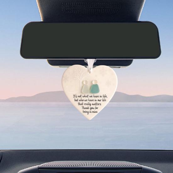 Heart-Shaped Sea Glass Friendship Decor Handmade Ceramics Heart Ornament For Christmas Tree