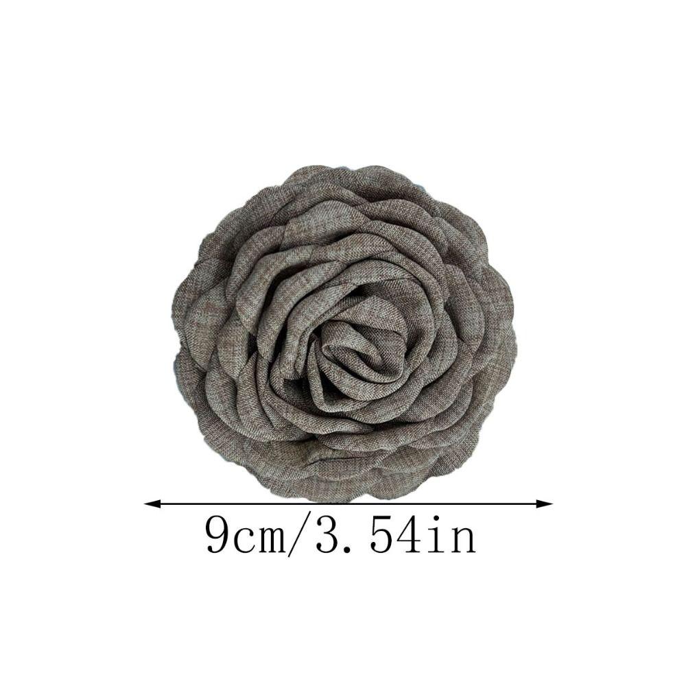 9CM Camellia Brooch Large Flower Badge Handmade Clothing Accessory Dress Accessories