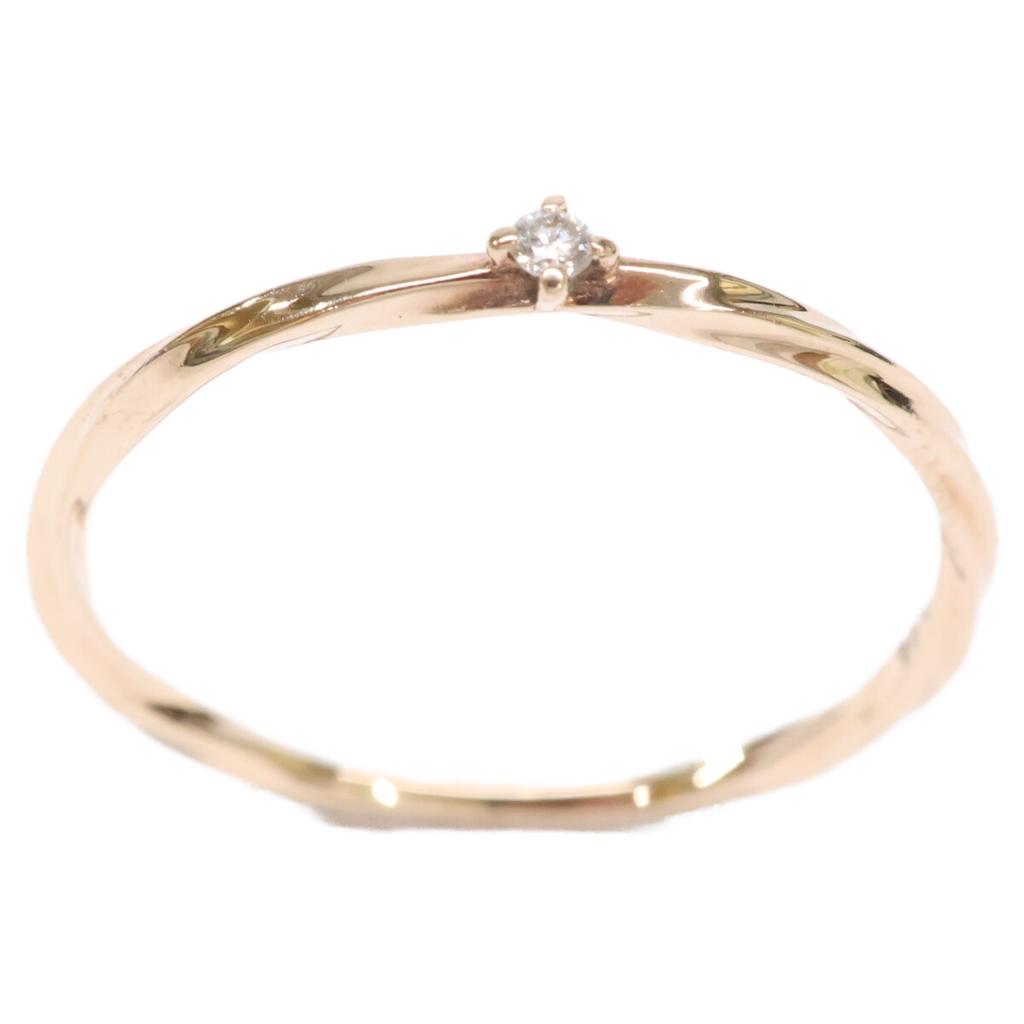 ete [Beautiful Condition] K10 0.01 Diamond Twist Ring ring goldUsed