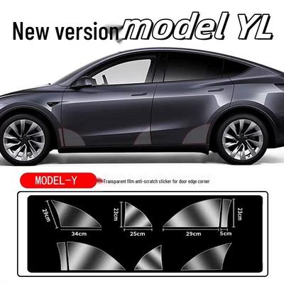 Пленка-защита угла двери Tesla Model Y/3 - Наклейка с ТПУ-поверхностью для треугольной зоны B-стойки