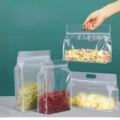 5 шт. Портативный прозрачный восьмисторонний герметичный пакет Zero Food Ziplock Bag Самоподдерживающийся сухой продукт Орехи Пластиковый герметичный