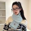 Embroidered Pony Knitted Wool Scarf Women'S Season Small Fresh Couple Scarf Men