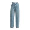 Four-sided Elastic Denim Scimitar Pants Women's Spring New High-waisted and Thin Casual Sickle Pants