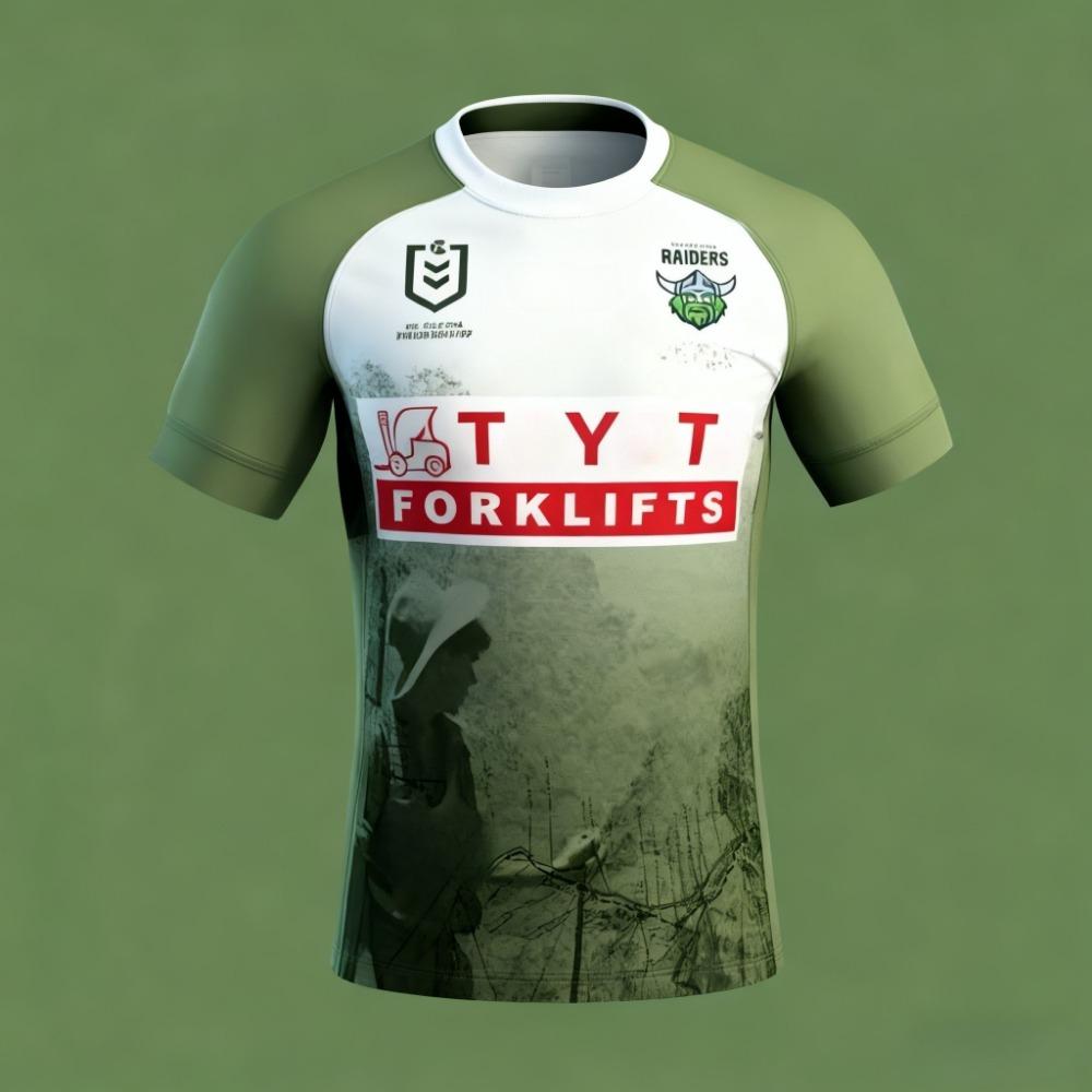 Летняя новая тренировочная регбийная майка Canberra Raiders для мужчин 2026 года и детская спортивная быстросохнущая футболка для мужчин и женщин