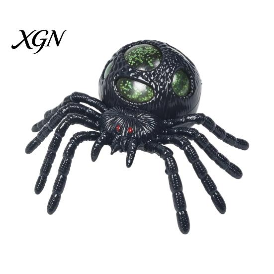 Halloween Party Decoration 1/4Pcs Glitter Spider Squeeze Toy, Stress Relief Realistic Scary Gadget Fake Prank Toy Portable Reliever