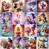 Diamond Embroidery Rapunzel Cinderella Cross Stitch Mosaic Princess Picture of Rhinestones Painting Handmade Gift