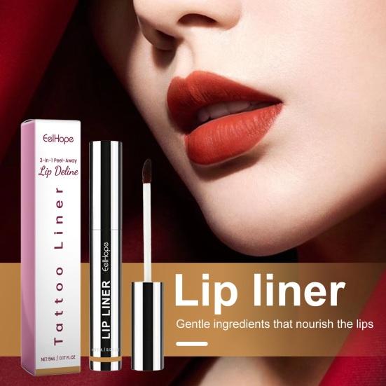 5ML Peel-off Lip Liner Long Lasting Waterproof Highly Pigmented Removable Plump Lip Tattoo Stain Women Lip Makeup Tools Birthday Gift