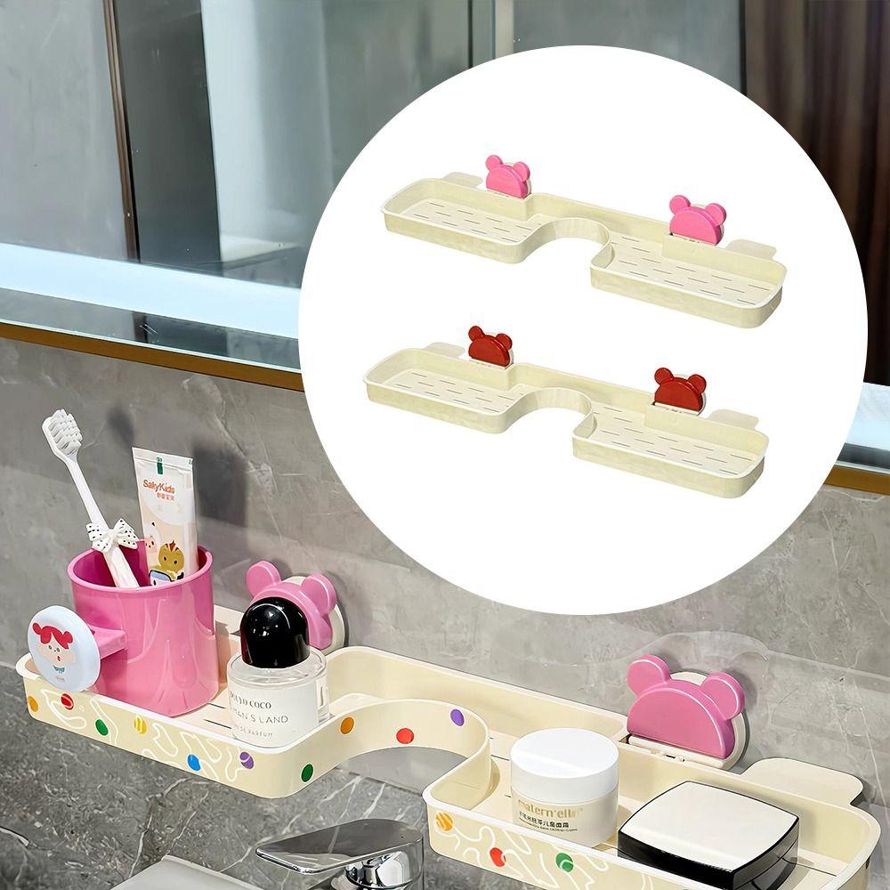 Suction Cup Faucet Rack Dopamine Faucet Drain Storage Box Fashion Bathroom Storage Rack