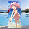 M-Madoka Magica Аниме Пляжное полотенце Микрофибра Быстросохнущее Фитнес Спортивное полотенце Подходит для бассейна Пляжные аксессуары
