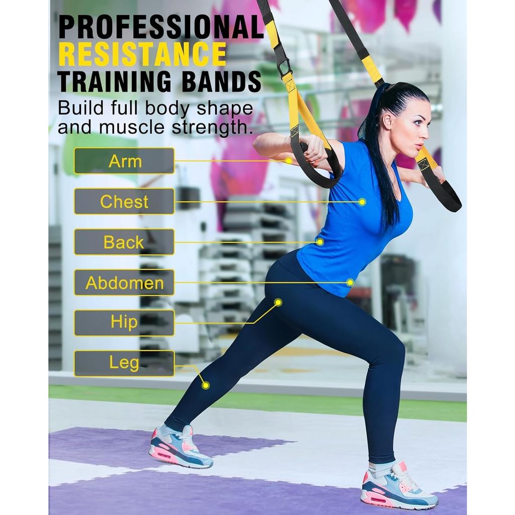 Домашний набор для силовых тренировок, Фитнес-резинки-тренажеры для тренировки всего тела, Резинки для тренировки с собственным весом с ручками, Крепление для двери