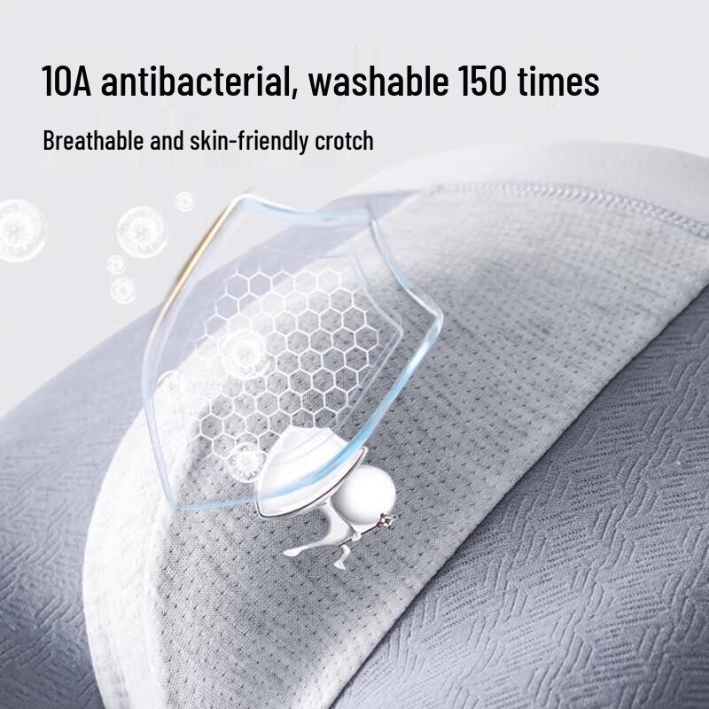 Youkeshu Мужские боксеры-брифы из чистого хлопка, антибактериальные, 4 шт.