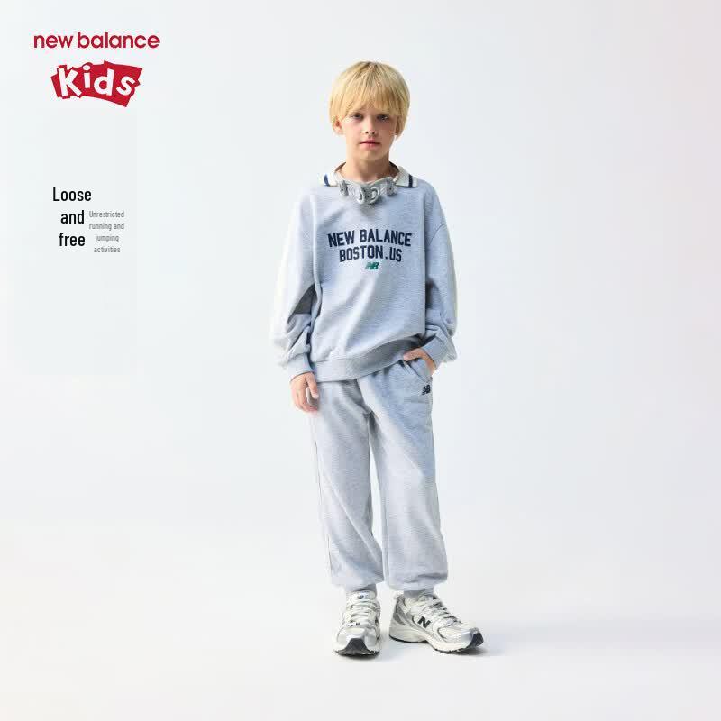 New Balance Детский свитшот с круглым вырезом и брюки 2026 ND2PG83073