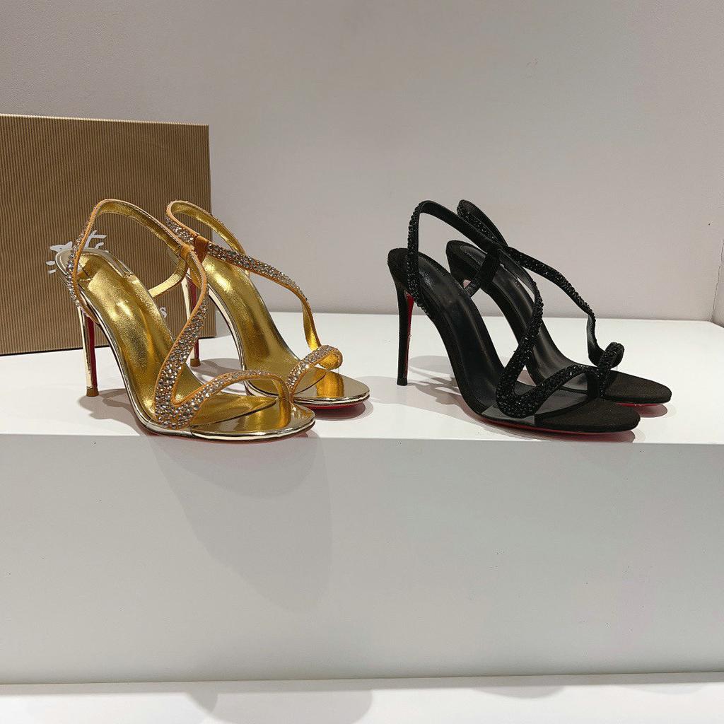 Модная роскошная французская сандалия на одном ремешке в благородном и элегантном стиле, сексуальная обувь на высоком каблуке с носком в форме змеи.