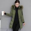 Women's Winter Cotton Padded Jacket Mid-length Praka Slim Fit and Thin Big Fur Collar Padded Jacket Down Coat Thicken Outwear