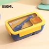 850ml/1100ml Portable Lunch Box Microwave Bento Boxes with Tableware for Kids School Office Leakproof Food Storage Container