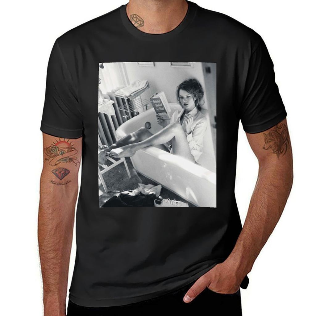 KATE MOSS FASHION PHOTOGRAPHY s Black and white Editorial bicycle TShirt customs design your own Unisexs tshirt