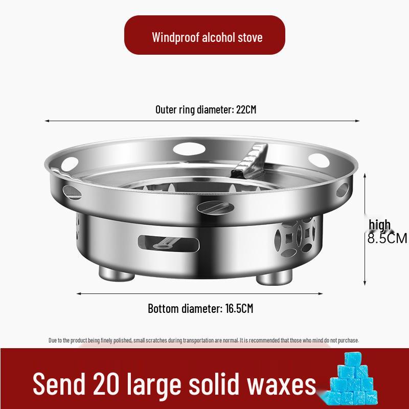 Сухой горшок-плита из нержавеющей стали: Компактная жаровня (хот-пот) на спирту для домашнего и коммерческого использования