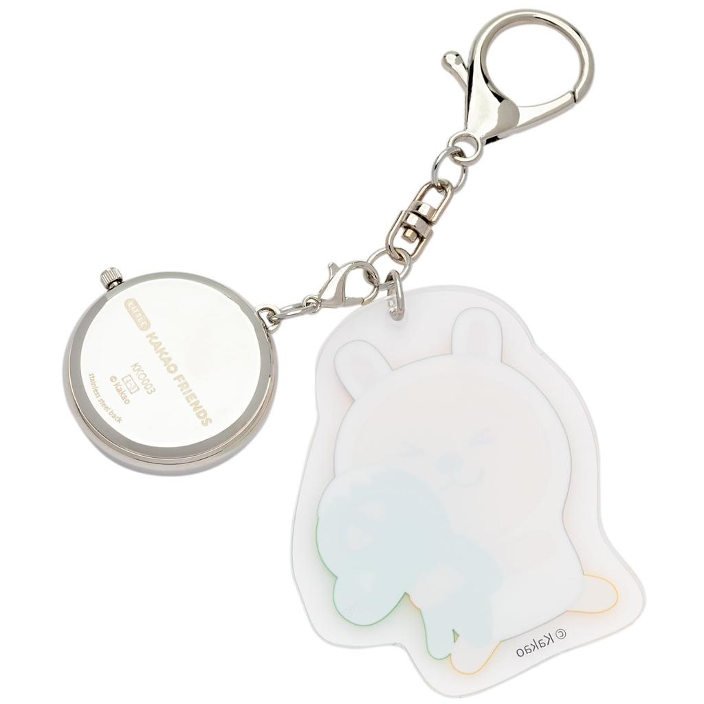 Pocket Watch Keychain Watch Analog Kakao Friends Acrylic Charm Acrylic Keychain Watch Y Muji HUG [Fieldwork] Women's KKO003-2