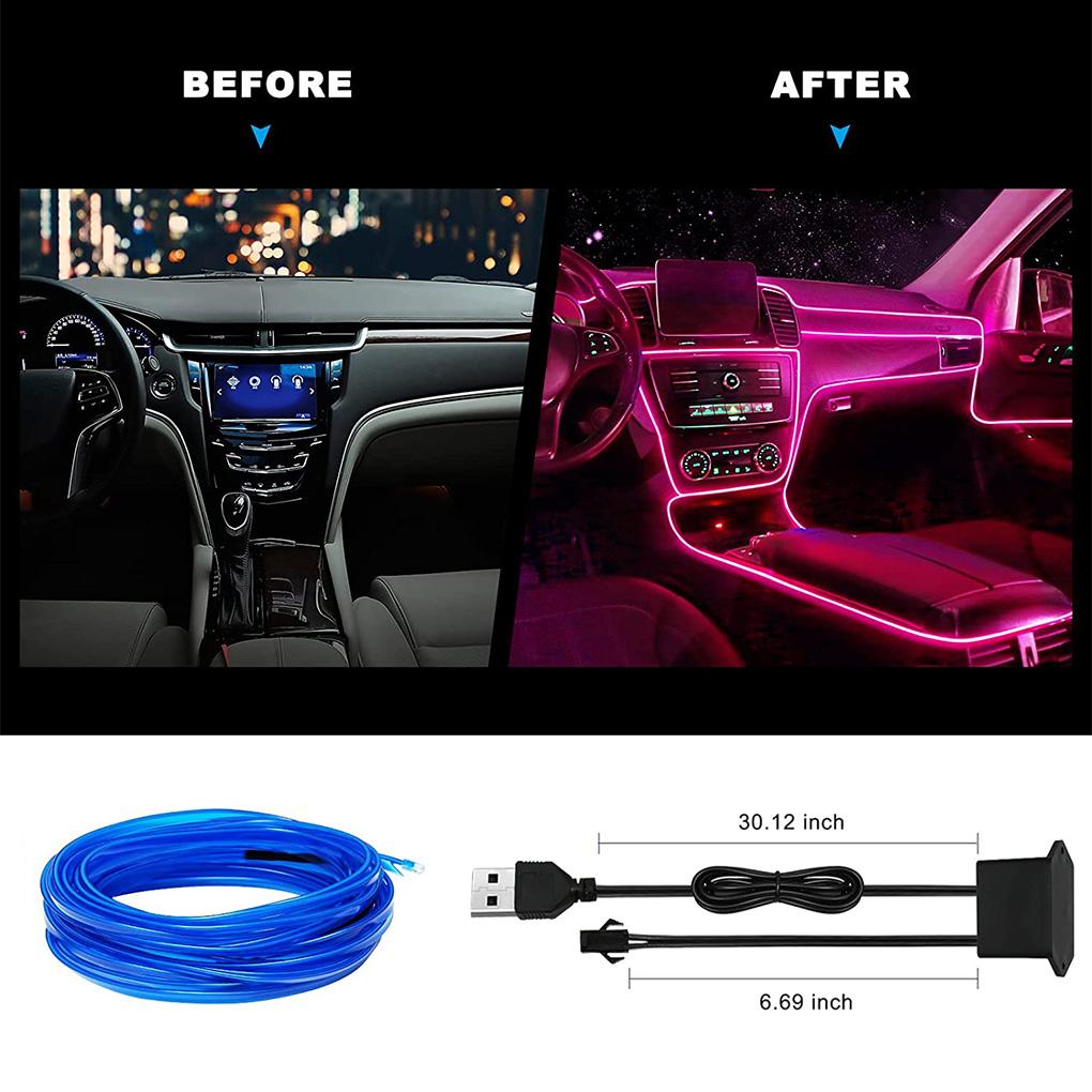 Автомобильная светодиодная лента Универсальная Цветная USB-интерфейс Сценическая Фонтанная Декоративная Атмосферная Лампа