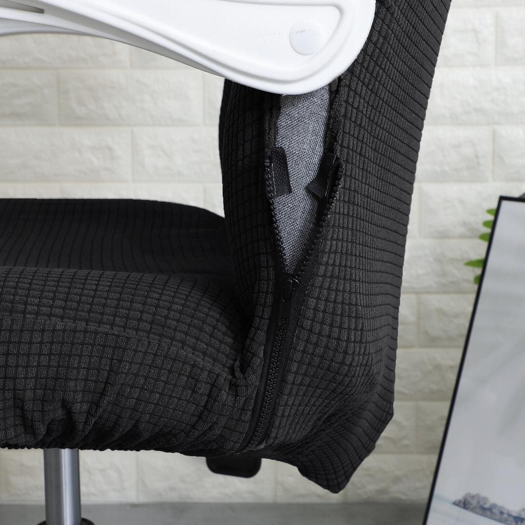 Swivel Office Chair Cover Black Jacquard