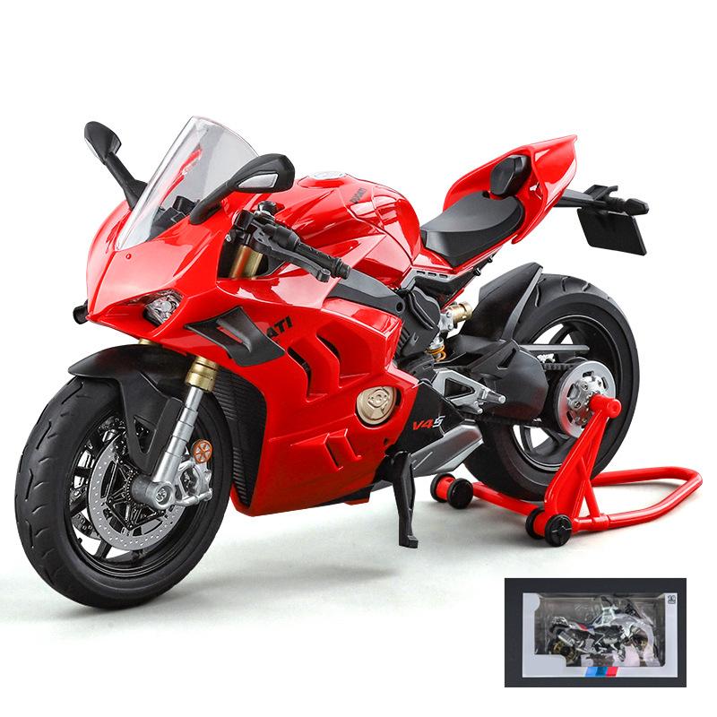 Большой Размер 1/9 Ducati Panigale V4S Сплав Гоночный Мотоцикл Симуляция Металлический Литой Модель Уличного Мотоцикла Со Светом Подарок Ребенку