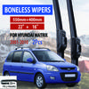 For Hyundai Matrix 2001-2010 Car Windshield Wiper U-type Soft Rubber Frameless Bracketless Car Wipers 22"+16"
