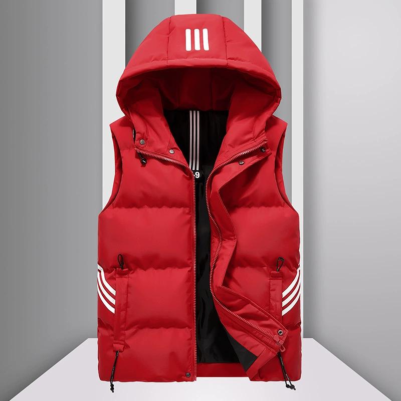 Зимний хлопковый жилет, мужской свободный повседневный жилет больших размеров, молодежный спортивный жилет