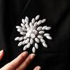 Korean Style Pearls Badge Elegant Luxury Sense Brooch Clothes Accessories Suit Collar Pin  Women
