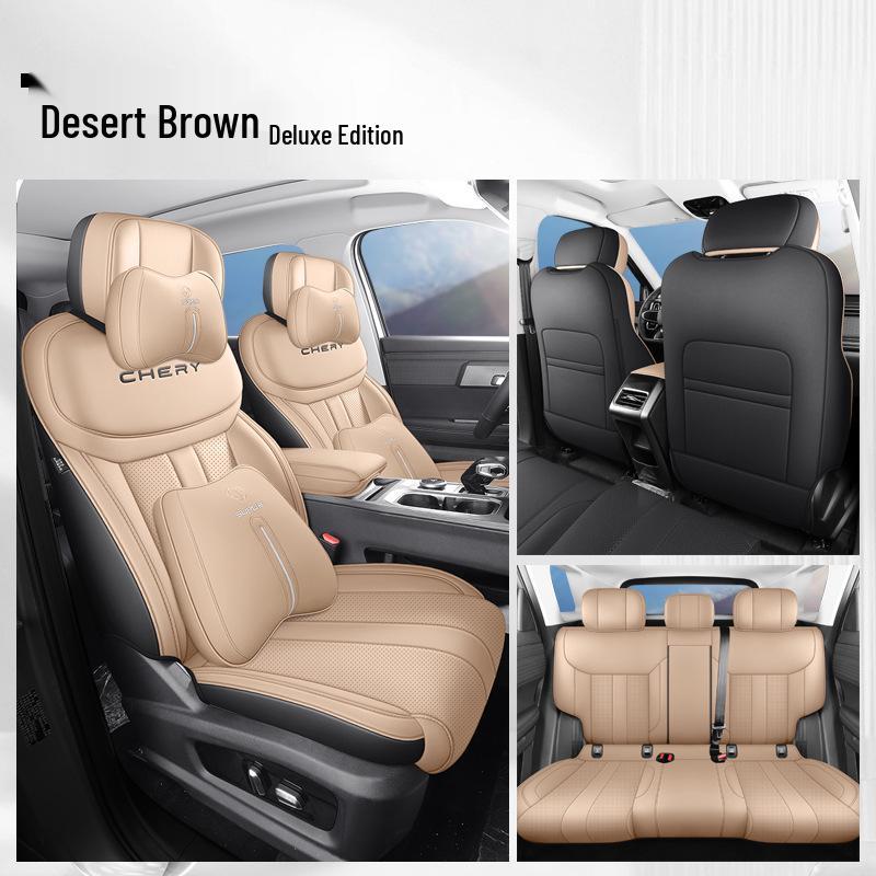 Новая модель Fengyun T6 5-местный чехол на сиденье автомобиля из натуральной кожи - Универсальный размер для всех сезонов