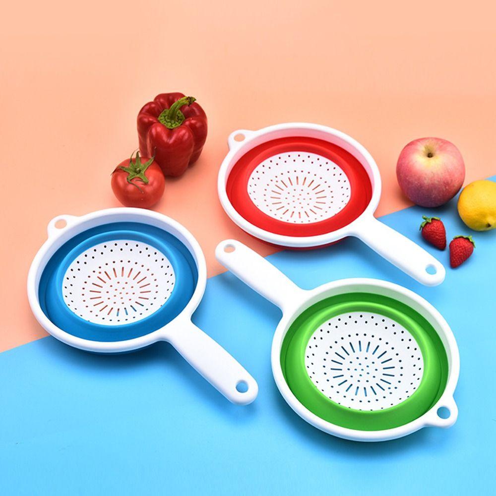 Складная раковина для мытья овощей, силиконовый складной дуршлаг для фруктов, складная корзина для пикника