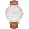 Simple Stylish Brand Popular Ultra Thin Lightweight Analog Watch Business Waterproof Quartz Arm Watch Rose Gold White [BUREI] Men's Men's -