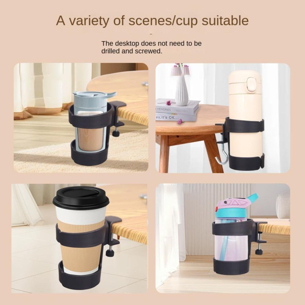 Anti Spill Desk Cup Holder Plastic Table Fixed Storage Rack New Cup Storage Rack Table