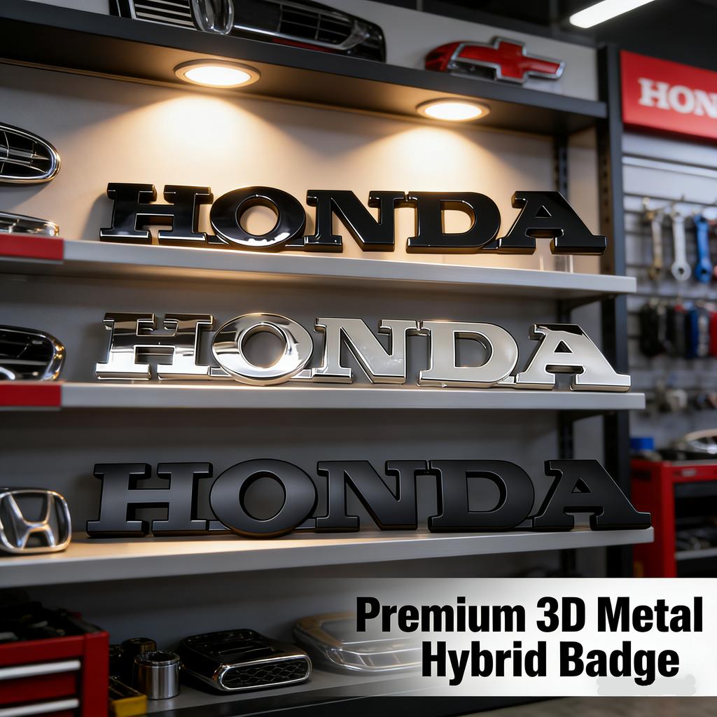 AAAMC1 For Honda Fit Civic Freed Fiber Accord CRV CR V Jazz Hybrid Odyssey Sticker Accessories 3D Metal Hybrid Logo Car Emblem Badge