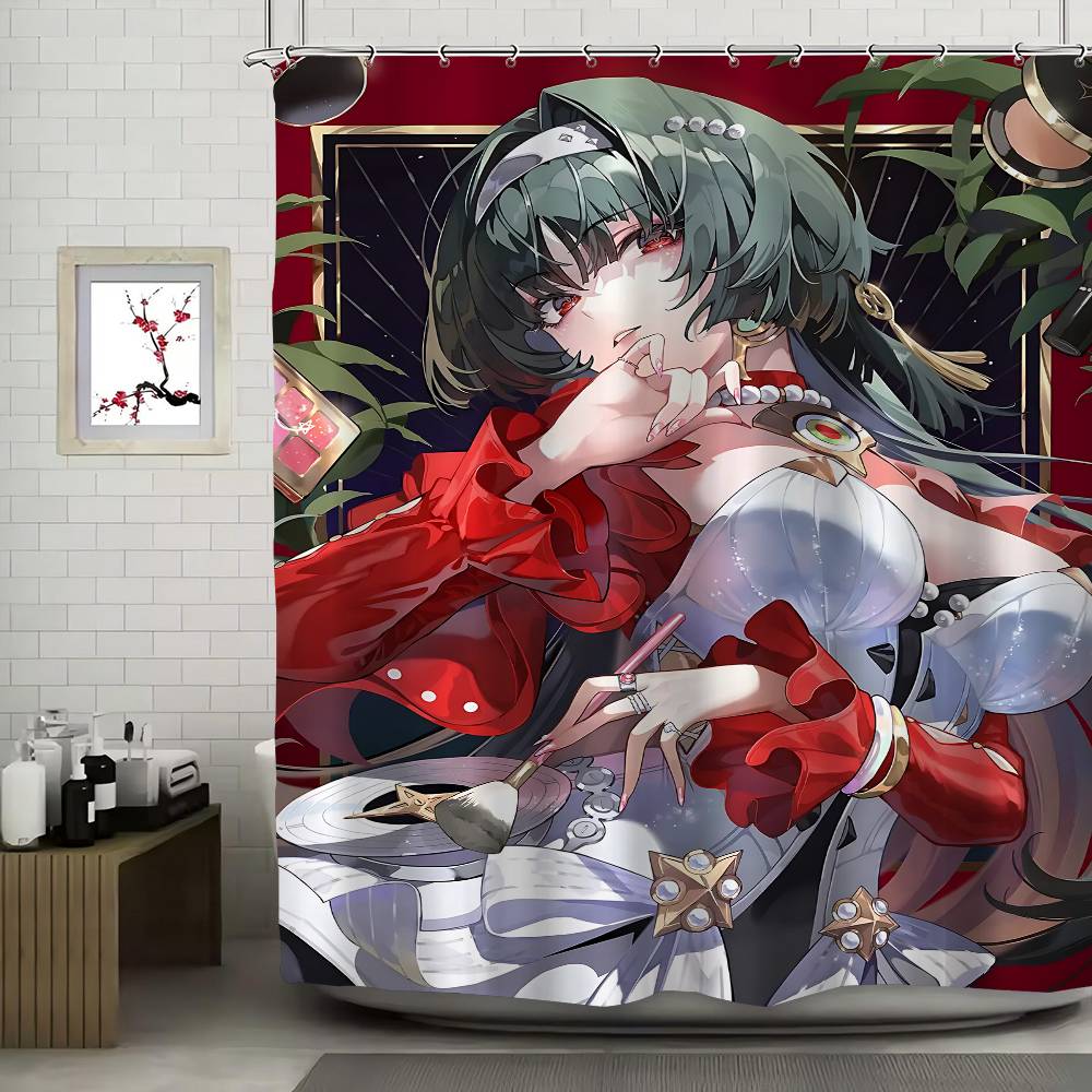 Астра Яо Ззз Анимационный Узор Занавеска для Ванной Комнаты Водонепроницаемая Занавеска для Душа с 12 Крючками Домашний Декор