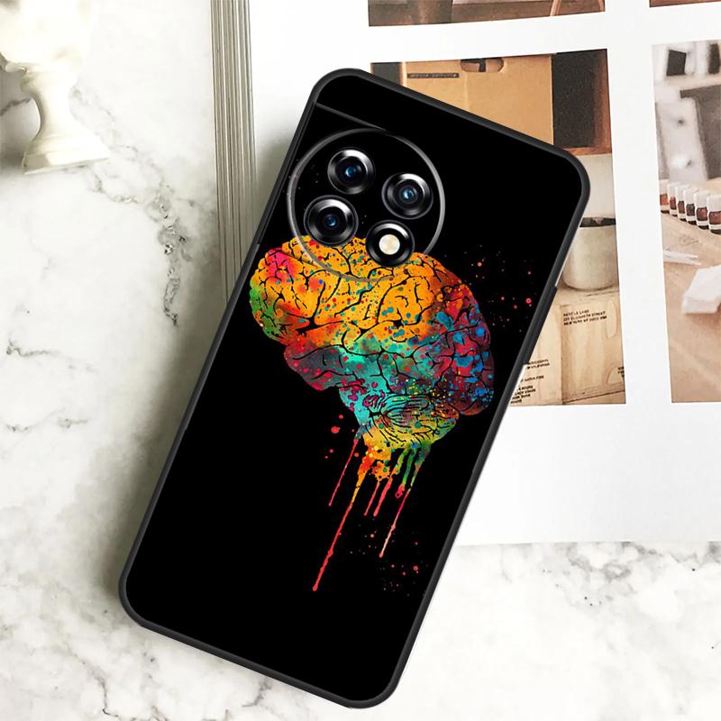 Чехол для OnePlus 12 12R 11 9 10 Pro 10R 9R 8T 10T Nord CE 2 3 Lite 2T N10 N20 N30 CE4 с рисунком человеческого сердца, мозга, легких