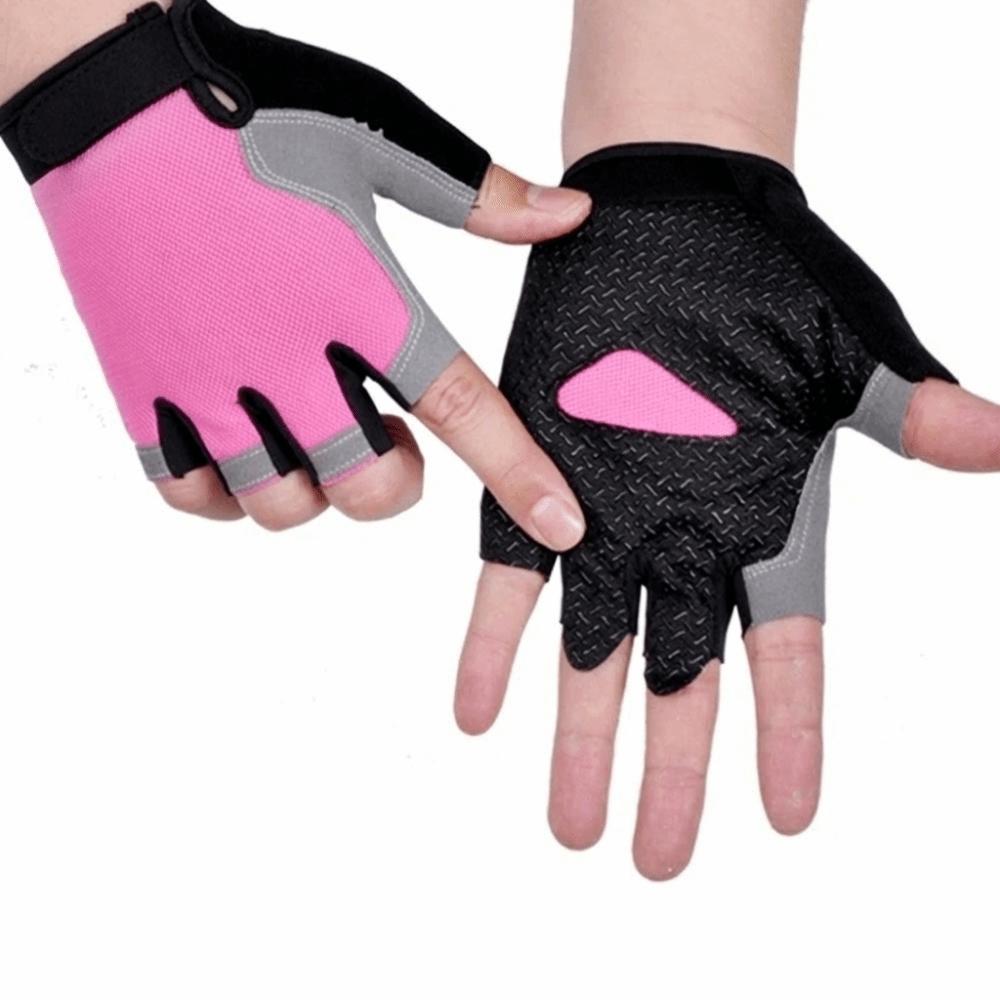 Fingerless Women Men Cycling Gloves Breathable Bicycle Accessories Hiking Camping