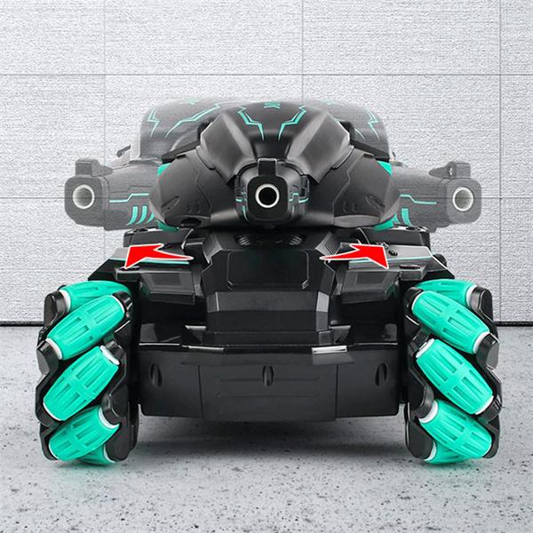 Танк с индукцией жестов, радиоуправляемый автомобиль, 4WD, запуск водяной бомбы, дрейфовый танк, 2.4G, пульт дистанционного управления, багги, музыка, бронированный автомобиль, электрический, детский подарок на день рождения для мальчика