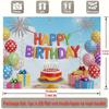 Party Backdrop New Year Fireworks Balloon Cake Flat Birthdays Weddings Parties Balloons Photo Background Decor Front Door Decor