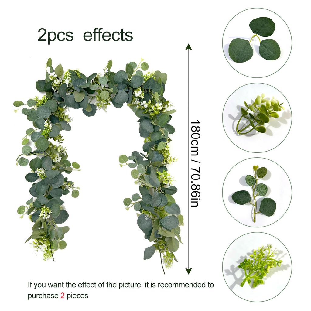 Simulation Vines Eucalyptus Simulation Flower Vines, Wedding Layout Artificial Green Plant Home Decoration