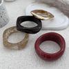 SHIXIN Vintage Large Acrylic Resin Thick Bangle Bracelet for Women Exaggerated Irregular Wide Bangle Punk Jewelry Accessories
