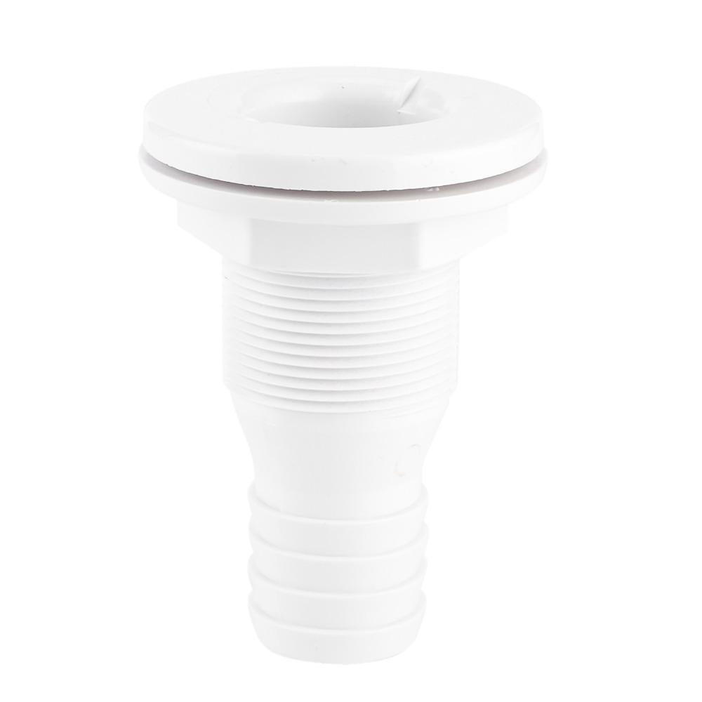Multi-size Boat Through Hull Connector Black White Thru Hull Fitting ABS Plastic Straight Through Drain Outlet Boats