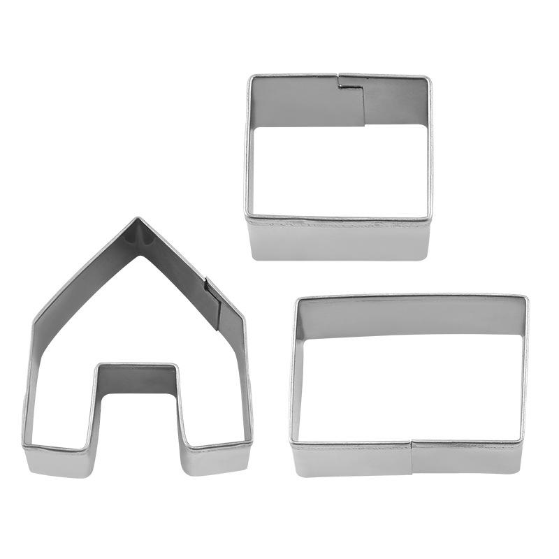 3-Piece Stainless Steel 430 Biscuit Cutter & Mousse Ring Baking Set