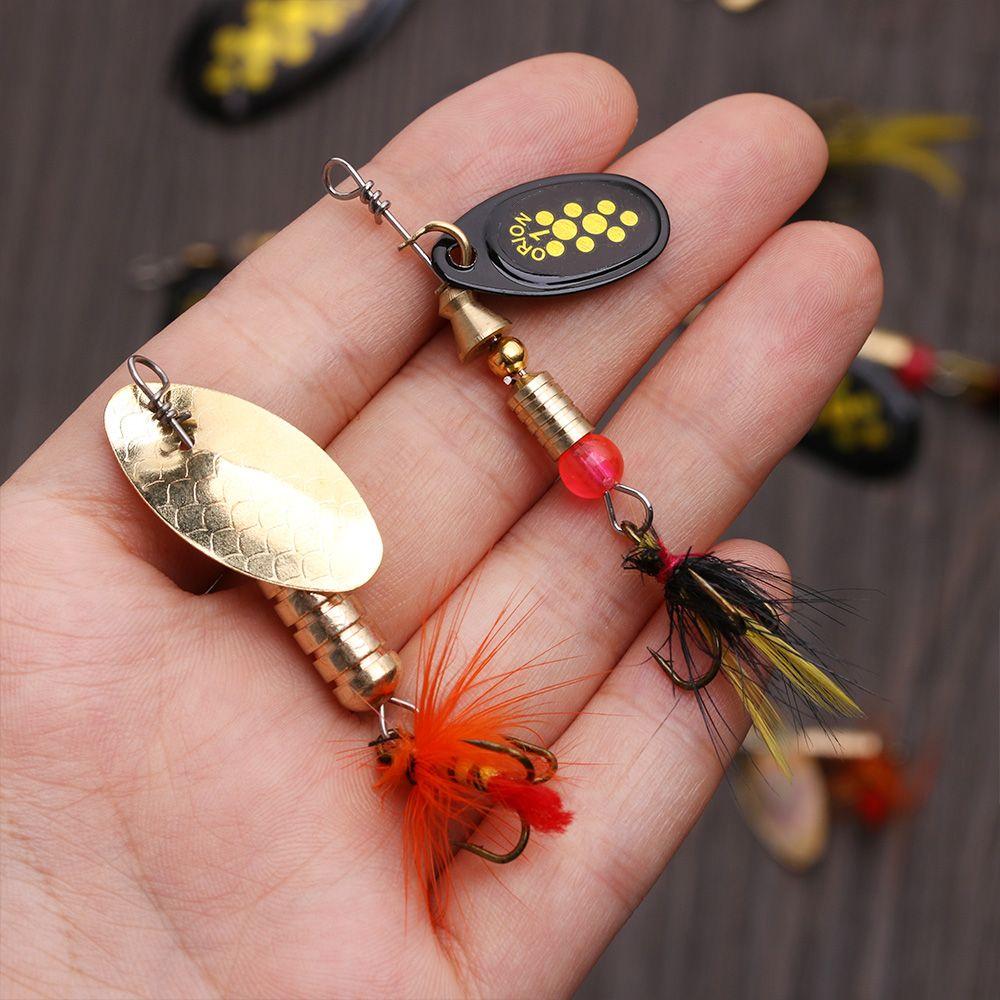 1Pc Hot Sequins Durable Fishing Lure Crank Bait Spoon Spinner Treble Hook