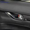 Для Mazda CX-5 CX5 KF 2017-2019 2020 2021 2022 2023 2024 Наклейка из настоящего мягкого углеродного волокна LHD RHD Отделка рамки внутренней ручки двери автомобиля