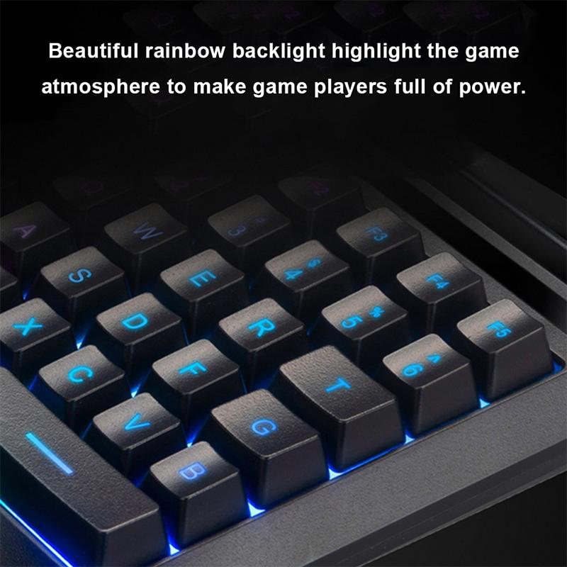 One-Handed Mechanical Gaming Keyboard Rgb Backlit Portable Mini Gaming Keypad
