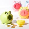 Cartoon Piggy Bank Gifts for Children Funny Money Boxes Vinyl Cute Candy Piggy Bank Anti-fall Push Toy Sounding Kid's Cash Box