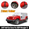 Серебристые чехлы на кабину автомобиля для Jeep Wrangler JK JL TJ Hardtop 2/4 двери 2007-2024 уличный 190T Оксфорд полузащитный чехол