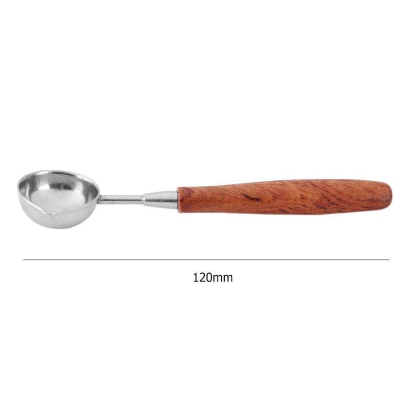 Ложка для горячего сургуча с деревянной ручкой Ложки для ретро-сургучной штамповки Пригласительные открытки Декоративные штампы Ремесло